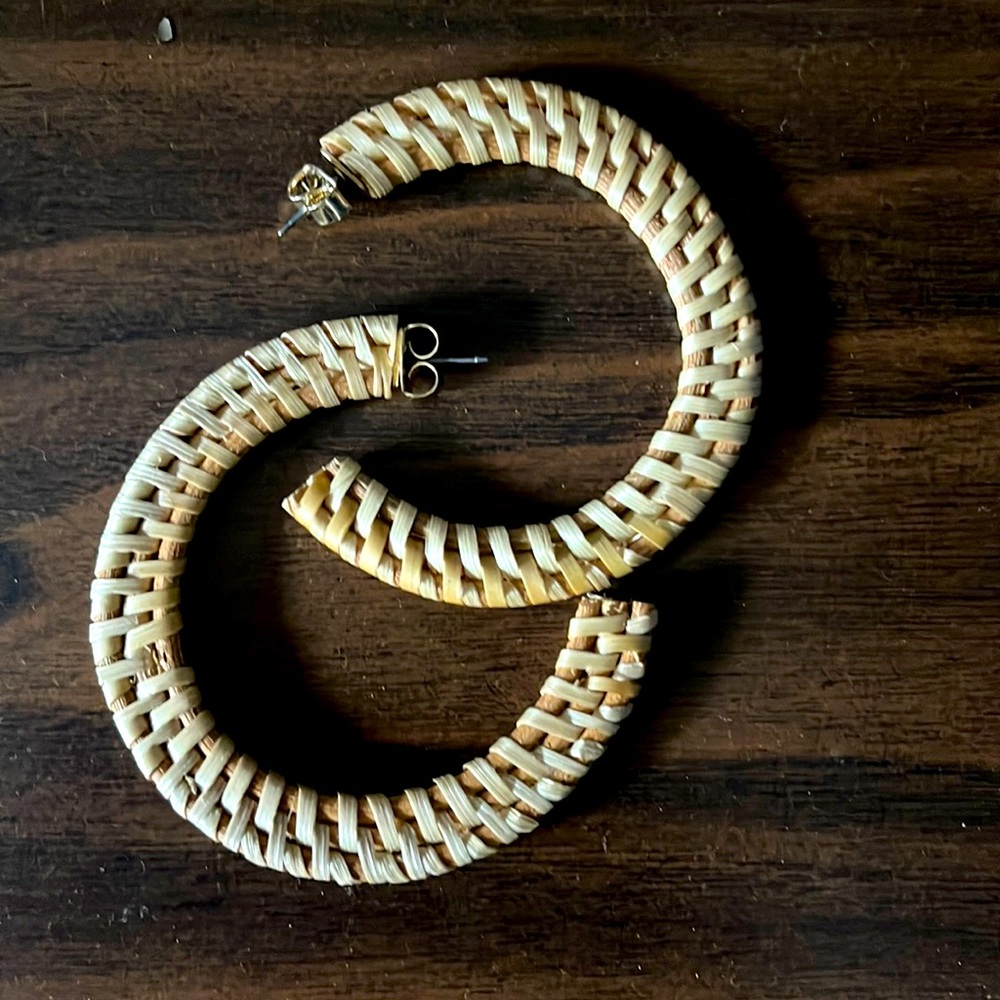 Raffia Hoop Earrings